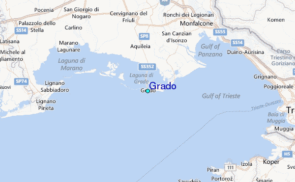 Grado Tide Station Location Map