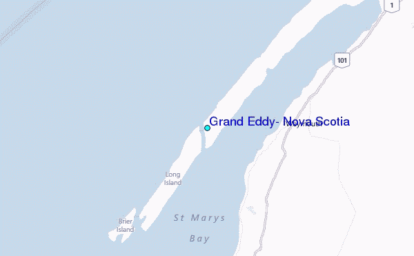 Grand Eddy, Nova Scotia Tide Station Location Map