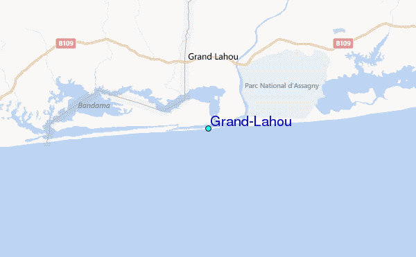 Grand-Lahou Tide Station Location Map
