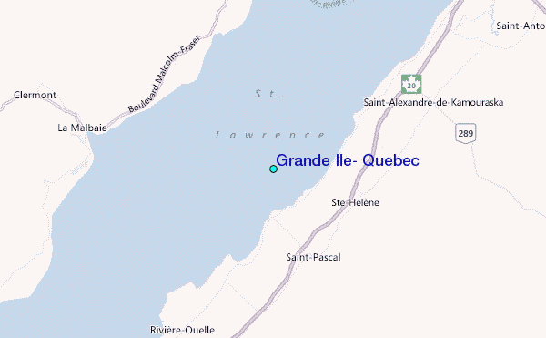 Grande Ile, Quebec Tide Station Location Map