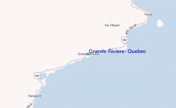 Grande Riviere, Quebec Tide Station Location Map