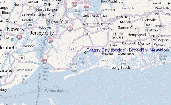 Grassy Bay (bridge), Brooklyn, New York Tide Station Location Map