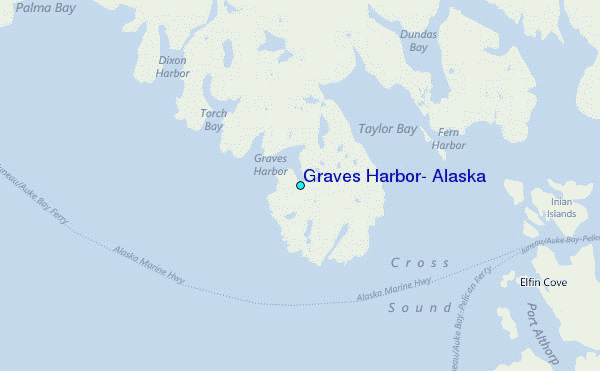 Graves Harbor, Alaska Tide Station Location Map