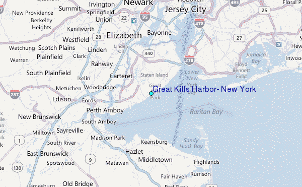 Great Kills Harbor, New York Tide Station Location Map