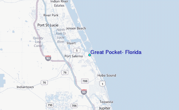 Great Pocket, Florida Tide Station Location Map