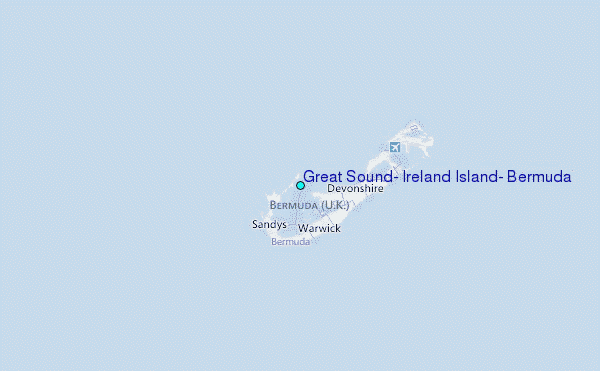 Great Sound, Ireland Island, Bermuda Tide Station Location Map