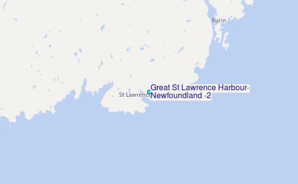 Great St Lawrence Harbour, Newfoundland (2) Tide Station Location Map
