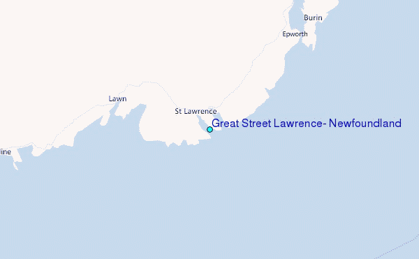 Great St Lawrence, Newfoundland Tide Station Location Map
