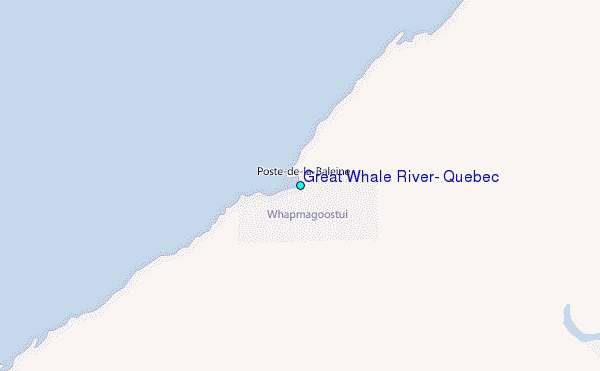 Great Whale River, Quebec Tide Station Location Map