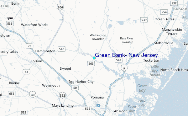 Green Bank, New Jersey Tide Station Location Map