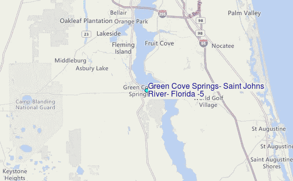 Green Cove Springs, Saint Johns River, Florida (5) Tide Station Location Map