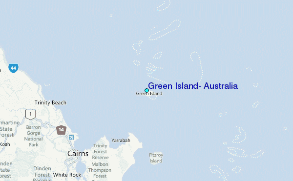 Green Island, Australia Tide Station Location Map