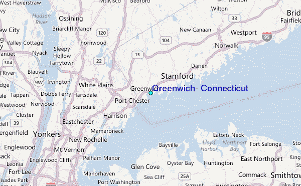 Greenwich, Connecticut Tide Station Location Map