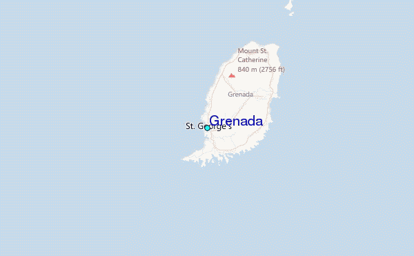 Grenada Tide Station Location Map