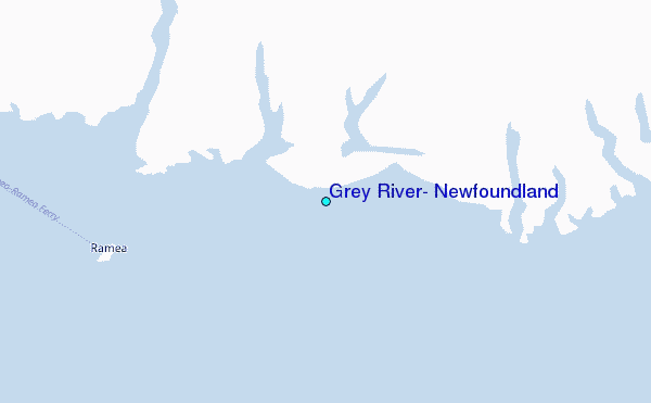 Grey River, Newfoundland Tide Station Location Map