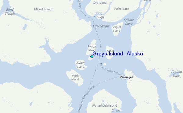 Greys Island, Alaska Tide Station Location Map