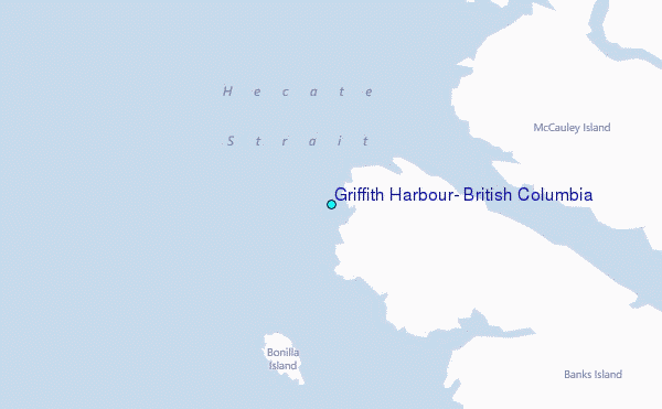 Griffith Harbour, British Columbia Tide Station Location Map