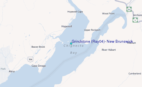 Grindstone (Ray0.4), New Brunswick Tide Station Location Map