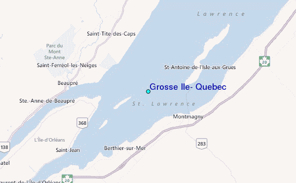 Grosse Ile, Quebec Tide Station Location Map