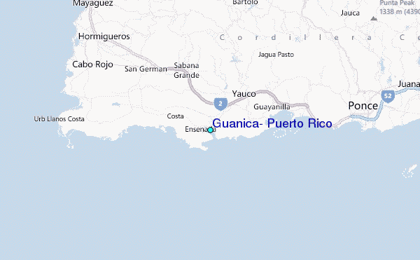 Guanica, Puerto Rico Tide Station Location Map