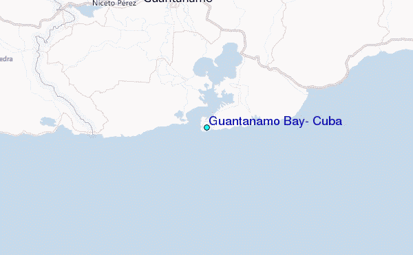 Guantanamo Bay, Cuba Tide Station Location Map