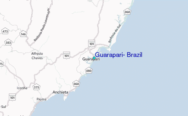 Guarapari, Brazil Tide Station Location Map