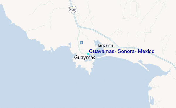 Guayamas, Sonora, Mexico Tide Station Location Map
