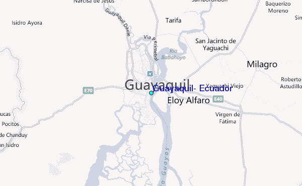 Guayaquil, Ecuador Tide Station Location Map