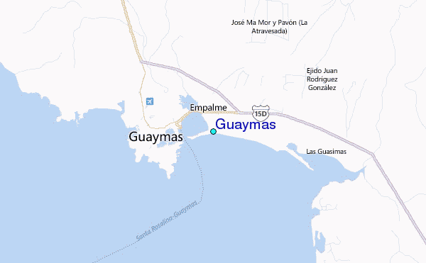 Guaymas Tide Station Location Map
