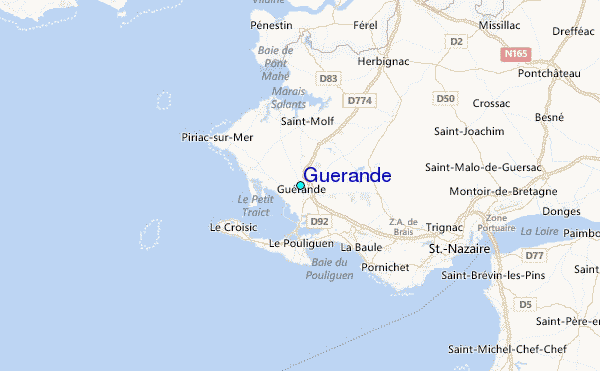 Guerande Tide Station Location Map