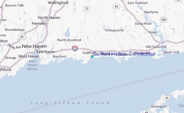 Guilford Harbor, Connecticut Tide Station Location Map