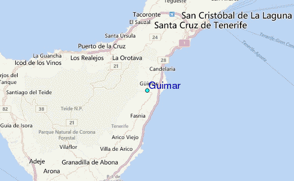 Guimar Tide Station Location Map