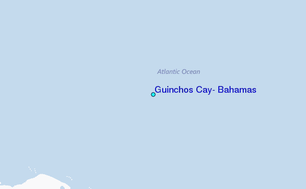 Guinchos Cay, Bahamas Tide Station Location Map