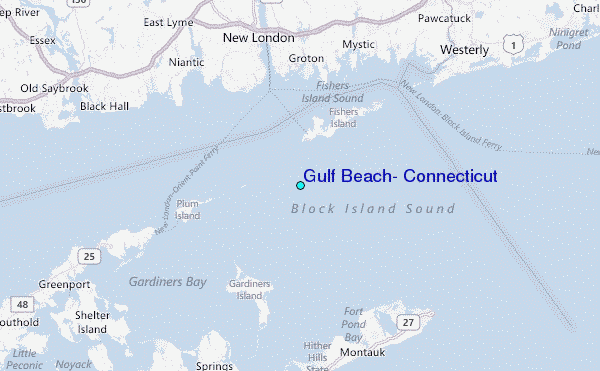Gulf Beach, Connecticut Tide Station Location Map