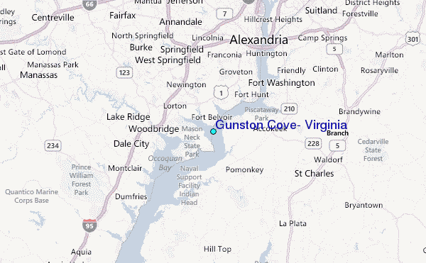 Gunston Cove, Virginia Tide Station Location Map