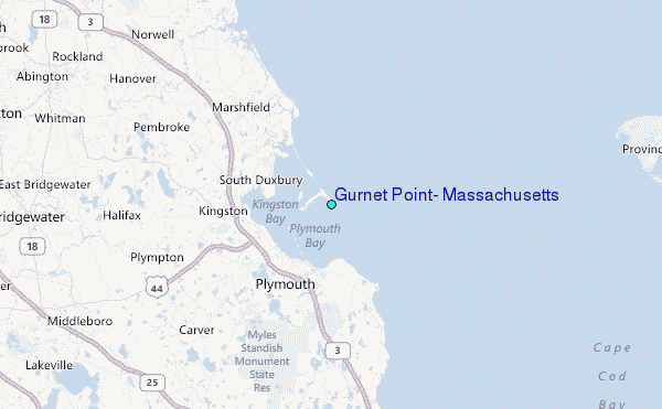 Gurnet Point, Massachusetts Tide Station Location Map
