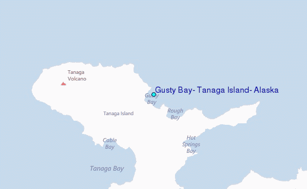 Gusty Bay, Tanaga Island, Alaska Tide Station Location Map