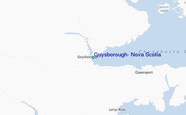 Guysborough, Nova Scotia Tide Station Location Map