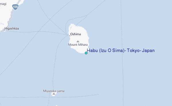 Habu (Izu O Sima), Tokyo, Japan Tide Station Location Map