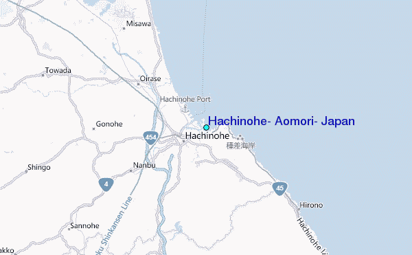 Hachinohe, Aomori, Japan Tide Station Location Map