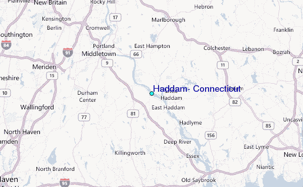 Haddam, Connecticut Tide Station Location Map