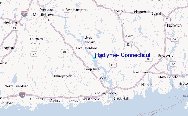 Hadlyme, Connecticut Tide Station Location Map