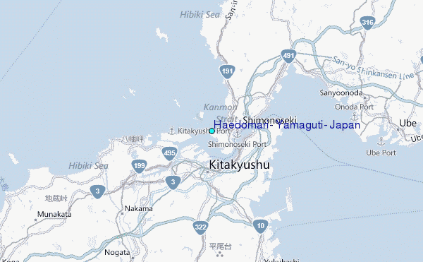 Haedomari, Yamaguti, Japan Tide Station Location Map