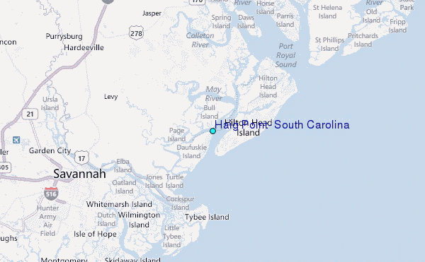 Haig Point, South Carolina Tide Station Location Map