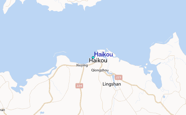 Haikou Tide Station Location Map