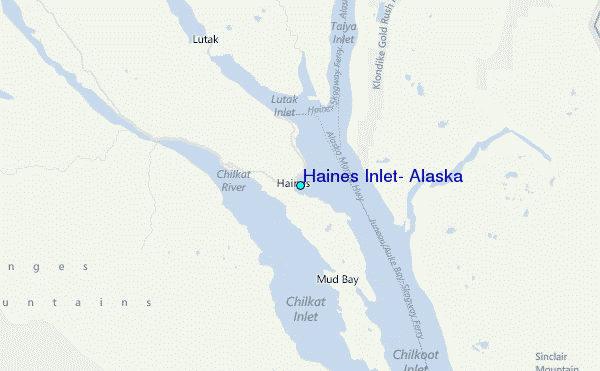 Haines Inlet, Alaska Tide Station Location Map