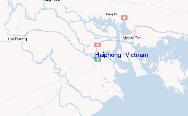 Haiphong, Vietnam Tide Station Location Map