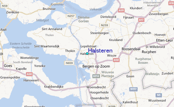 Halsteren Tide Station Location Map
