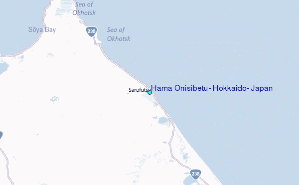 Hama Onisibetu, Hokkaido, Japan Tide Station Location Map