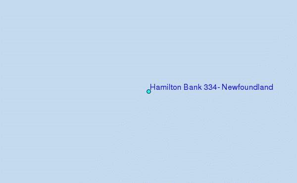 Hamilton Bank 334, Newfoundland Tide Station Location Map
